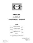 Genave Alpha 300 Nav-Com 1971 Maintenance Manual (part# GNALPHA300-71-M)