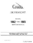 Cessna 320 Skyknight 1962-65 Maintenance Manual (part# D247-13)
