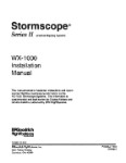 B.F. Goodrich WX-1000 Stormscope Installation Manual With FlightLine Maintenance (part# 78-8051-9150-5)