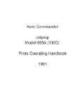 Aero Commander Jetprop Model 695A (1000) Pilots Operating Handbook 1981 (part# AC1000-POH-C)