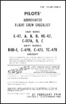 Douglas C-47, C-117, R4D-1 Series 1968 Flight Crew Checklist (part# 1C-47-1CL-1)