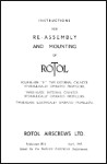 Rotol Instructions For Re-Assembly And Mounting Of Airscrews (part# Publication R31)