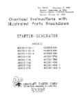 Aircraft Parts Corp. Starter-Generator 1992 Overhaul Instructions with Illustrated Parts (part# TM110)
