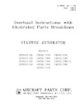 Aircraft Parts Corp. Starter-Generator 1991 Overhaul Instructions with Illustrated Parts (part# TM105A)