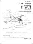 Lockheed F-16A, F-16B 1994 Flight Manual (part# 1F-16A-1)