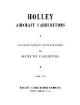 Holley Carburetor Company Model HB Carburetors 1944 Supplementary Instructions (part# HOHBCARBS-44-IN-C)