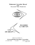 Intercontinental Dynamics Corp Encoding Altimeters 1977 Maintenance Manual With Illustrated Parts (part# 25844)