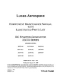 Lucas Aerospace 23079 Series 1976 Component Maintenance Manual w/Illustrated Parts (part# SC23079005-76-M)