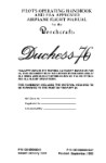 Beech Duchess 76 Pilot's Operating Handbook (part# 105-590000-5)