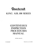 Beech King Air 100 Series Continuous Inspection Procedures (part# 98-35475H)