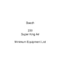 Beech 200 Super King Air Minimum Equipment List (part# BE200-POH-C)