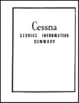 Cessna 120, 140 Service Info Summary Service Information Manual (Only service information published for the 120/140)