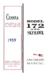 Cessna 172 & Skyhawk 1959 Owners Manual (part# P168-13)