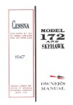 Cessna 172H & Skyhawk 1967 Owner's Manual (part# D638-13)