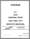 Cessna 177 & Cardinal Series 1968-77 Maintenance Manual (part# D841C6-13)