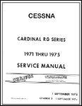 Cessna 177RG Cardinal Series 1971-75 Maintenance Manual (part# D991C3-13)