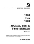 Cessna 188 AG & T188 1966-1983 Maintenance Manual (part# D2054-1-13)