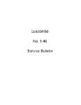 Luscombe Service Bulletin No 1-46 1946 Service Letters & Bulletins (part# Jan-46)