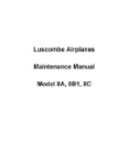 Luscombe  Model 8A, 8B1, 8C Maintenance Manual (part# LU8A,B1,C-41-MC)