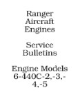 Ranger 6-440C, 2, 3, 4, 5 Series Engines Service Letters & Bulletins (part# RG6440CSLB)