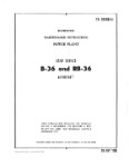 Consolidated B-36, RB-36 1956 Maintenance Instructions/Power Plant (part# 1B-36D-2-4)