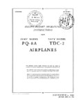 Culver Aircraft Corporation PQ-8A Army & TDC-2 Navy 1943 Pilot's Flight Operating Instructions (part# 09-5FB-1)