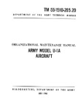 DeHavilland U-1A Army Model 1965 Organizational Maintenance Manual (part# TM 55-1510-205-20)
