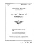 Republic Aviation P-47B, -C, -D, -G 1943 Pilot's Flight Operating Instructions (part# 01-65BC-1)