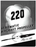 Aeromatic Propellers Model 220H Hi-Cruise Prop Adjustment Instructions & Operating Limitations (part# A7220H-OP-C)